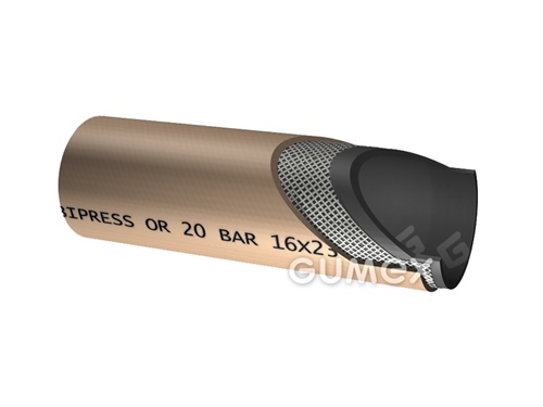 Hadice na postřikovače TUBIPRESS 20, 10/15mm, 20bar, PVC/PVC, -5°C/+60°C, béžová